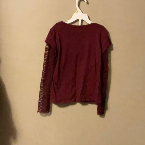 Place Burgundy Floral Heart Long Sleeve Tee - Picture 3 of 6